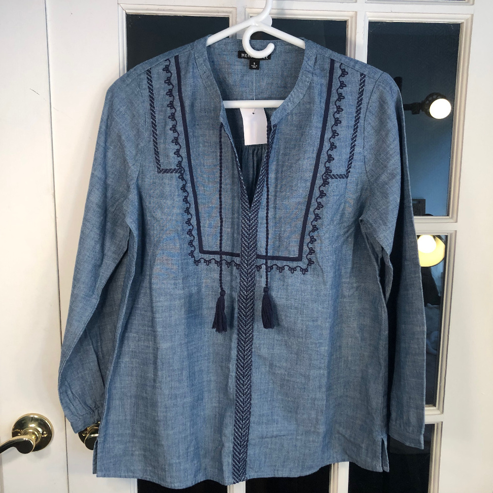 J. Crew Chambray Top NWT